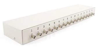 16-Kanal-Überspannungsschutz zu UTP und Koaxialkabel LHD-16-PRO mit Stromverteilung