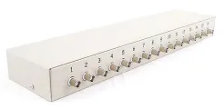 16-Kanal-Überspannungsschutz zu UTP und Koaxialkabel LHD-16-PRO mit Stromverteilung