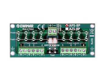 Protetor de sobretensão para energia de detectores de alarme, APS-8P